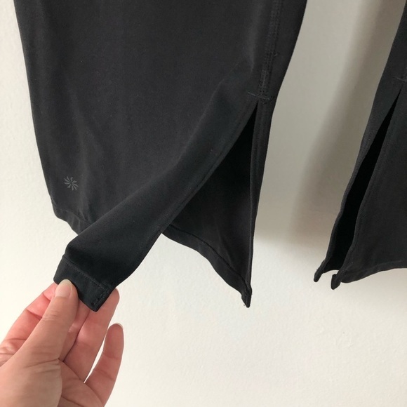 Athleta Black Barre Skinny Flare Powervita Leggings Medium - Picture 8 of 16